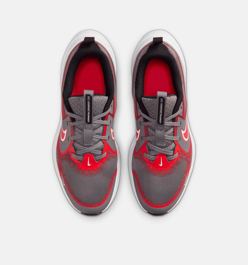 Nike Cosmic Runner Baskets en Gris/Rouge pour filles, gar&ccedil;ons (367246) - pour semelles orthop&eacute;diques