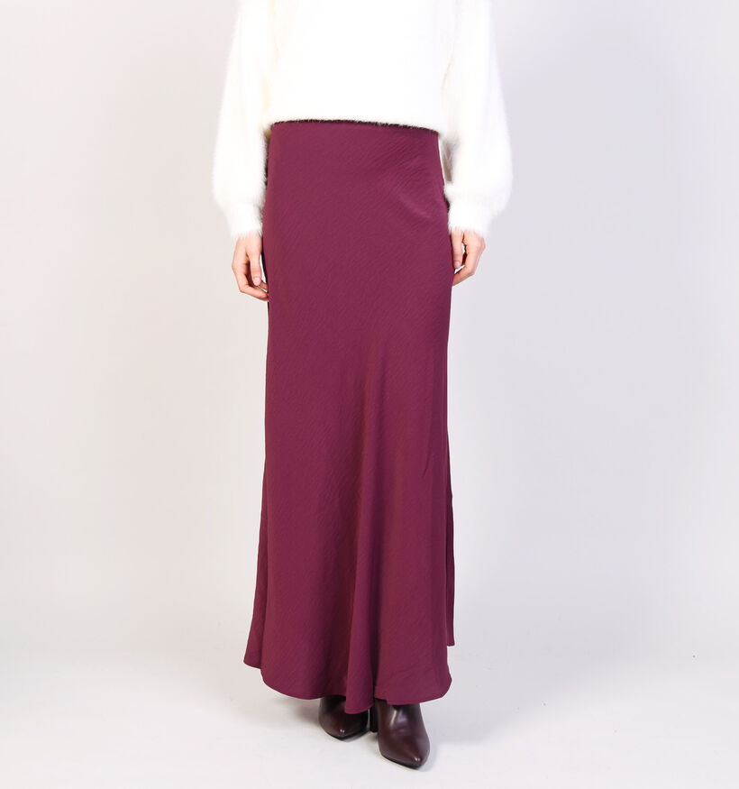 JDY Aya Zwarte Lange Rok JDY Aya Bordeaux Lange Rok voor dames (365272)