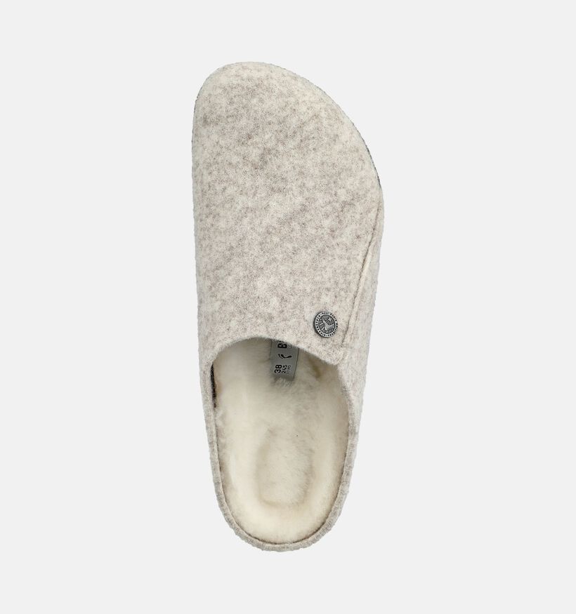 Birkenstock Zermatt Shearling Felt Beige Pantoffels voor dames (376067)