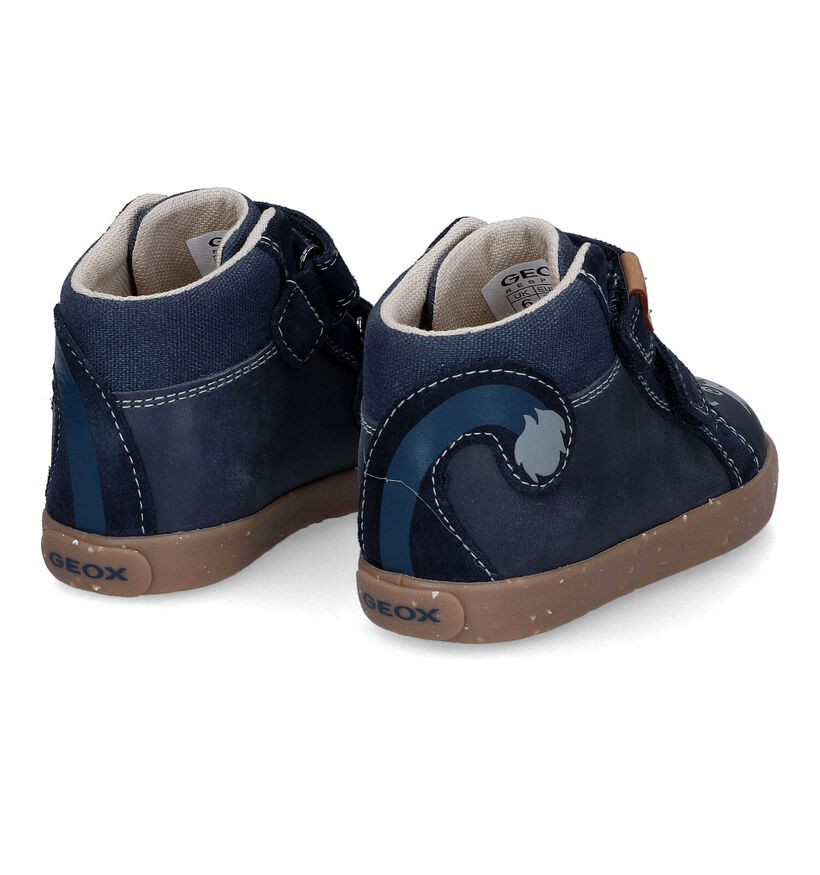 Geox Kilwi Bottines en Bleu pour garçons (313614) - pour semelles orthopédiques