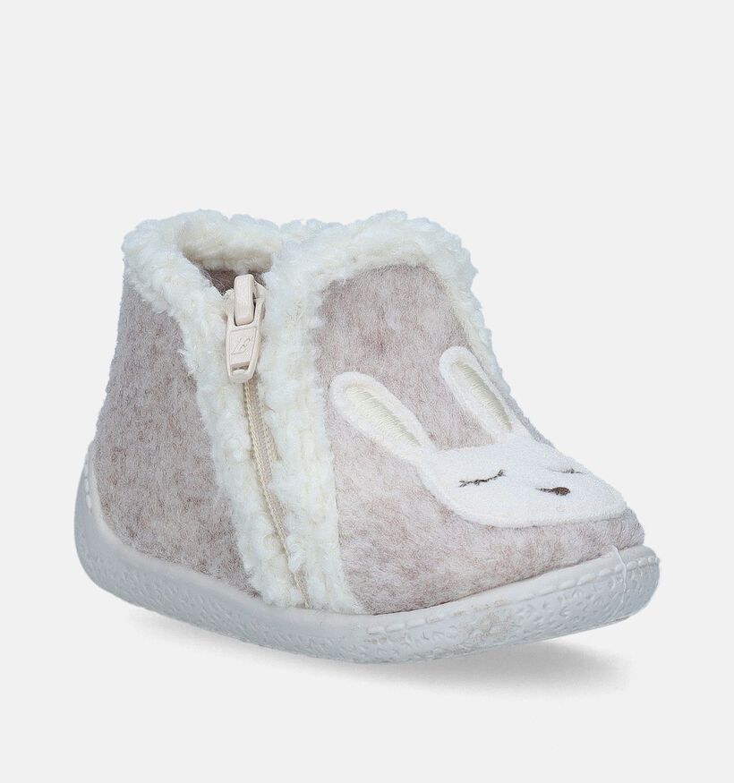 Milo & Mila Beige Hoge pantoffels voor meisjes (348618)