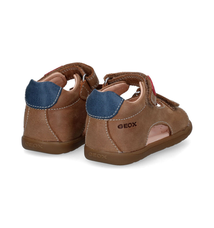 Geox Macchia Sandales en Bleu en cuir (311036)