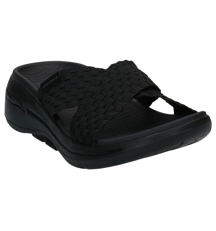 Skechers Zwarte Slippers in kunststof (301472)