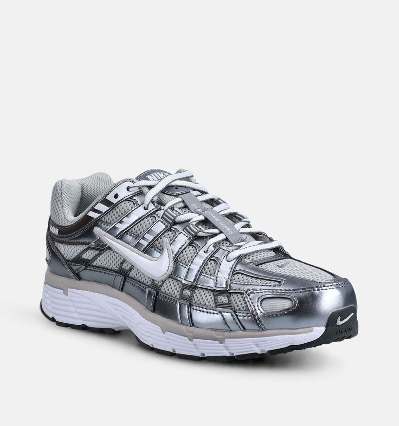 Nike P-6000 Baskets sportives en Argent pour femmes (372893) - pour semelles orthop&eacute;diques