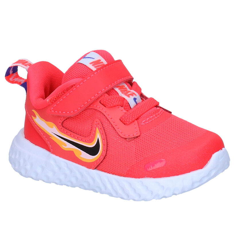 Nike Revolution Baskets pour bébé en Bleu en cuir (284482)