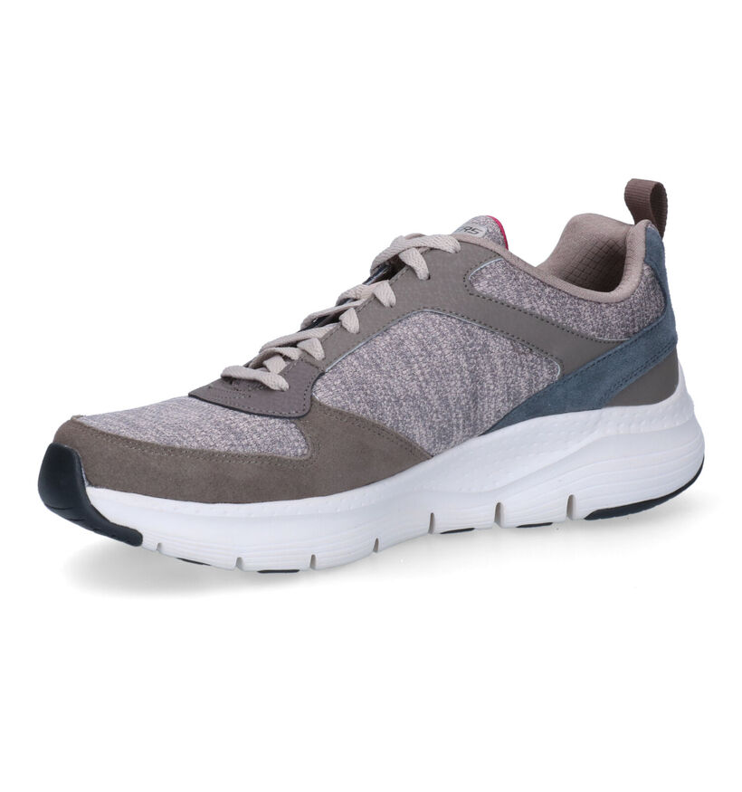 Skechers Arch Fit Baskets en Gris en textile (305958)