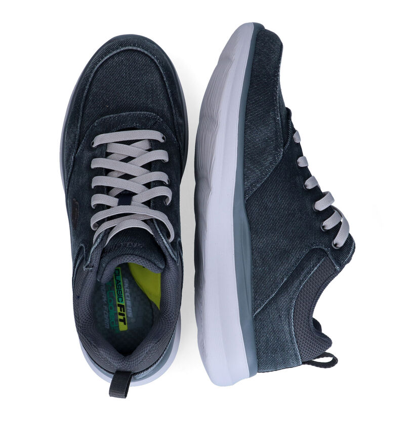 Skechers Delson 2.0 Kemper Groene Veterschoenen in stof (306009)