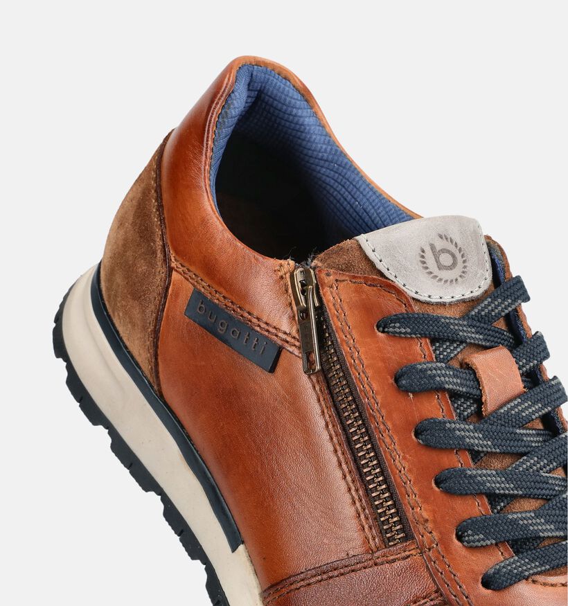 Bugatti Stranger Cognac Schoenen met Veter en Rits voor heren (375968) - geschikt voor steunzolen