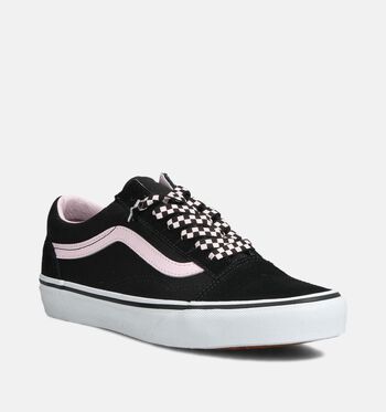 Vans Old Skool Low Baskets Black/White/Black/ White/Black/Leopard/Pop Brown/ Pink