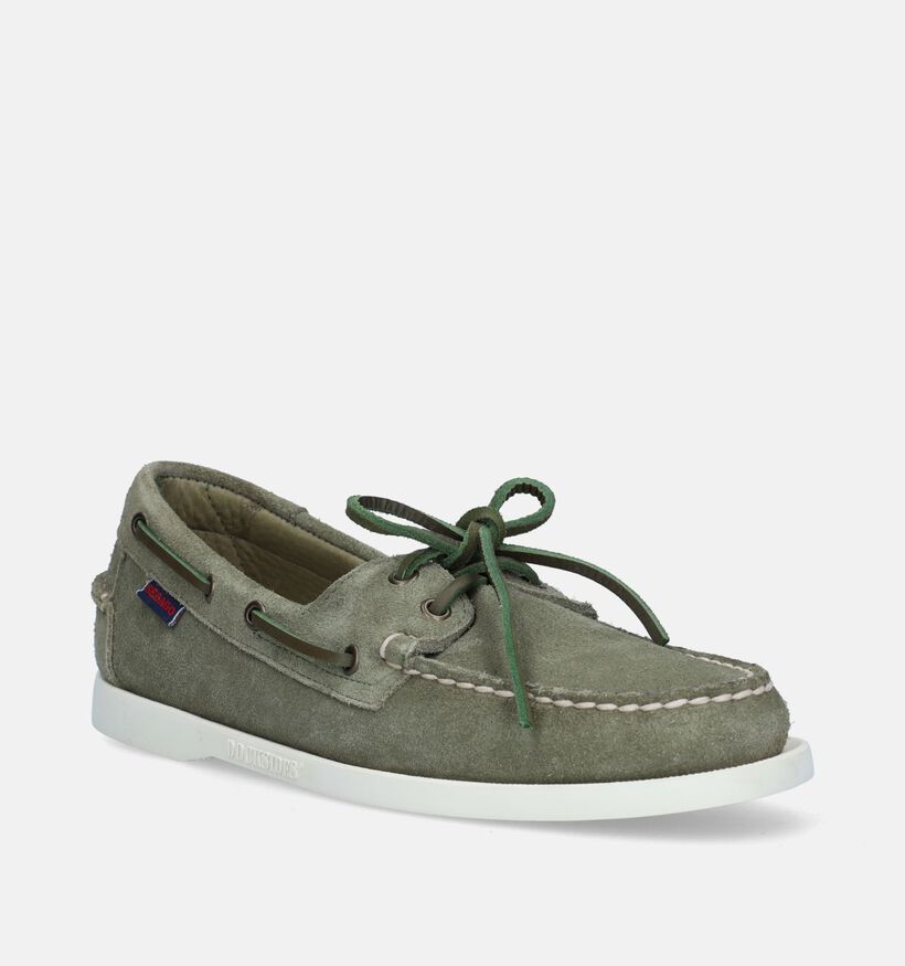 Sebago Dockside Portland Flesh Out Chaussures bateau en Vert Kaki pour hommes (336839)