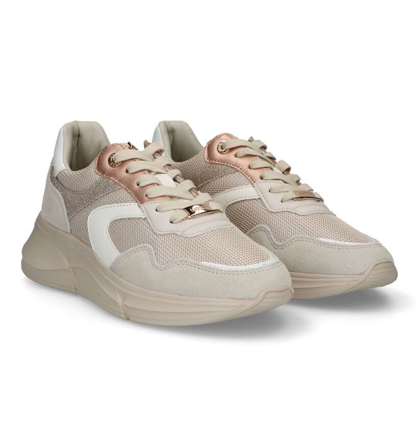 Mexx Jilou Beige Sneakers voor dames (319598) - geschikt voor steunzolen