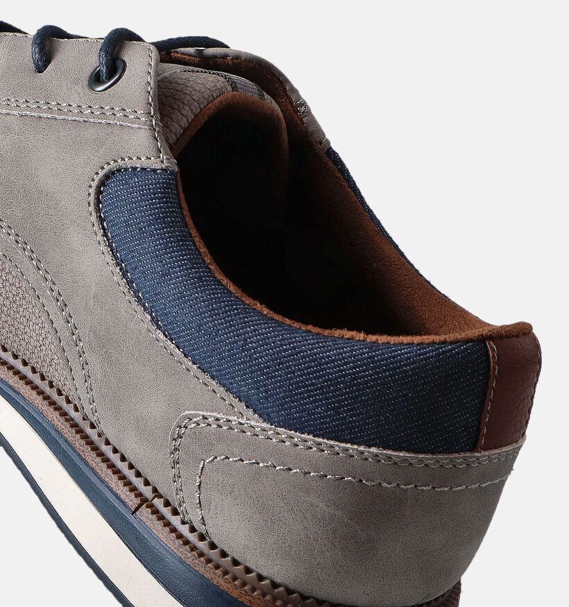 SJ Taupe Veterschoenen voor heren (354525)