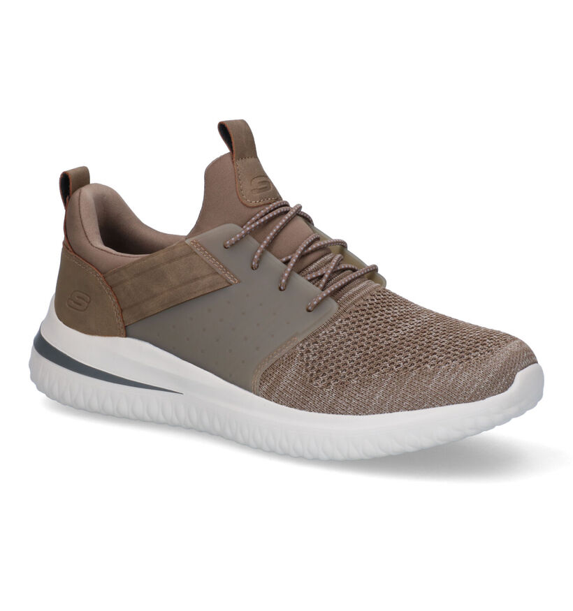 Skechers Delson 3.0 Cicad Zwarte Sneakers in kunststof (319159)