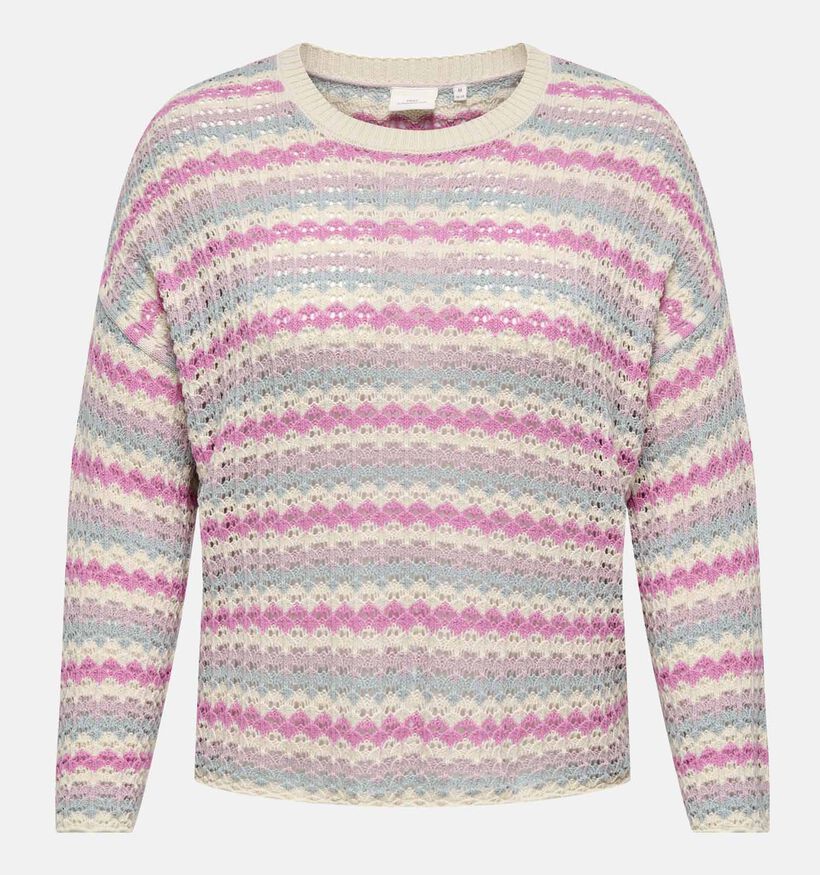 ONLY Carmakoma Asa Roze Gebreide trui voor dames (351436)