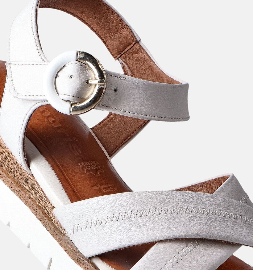 Tamaris Sandales compensées en Blanc pour femmes (354307)
