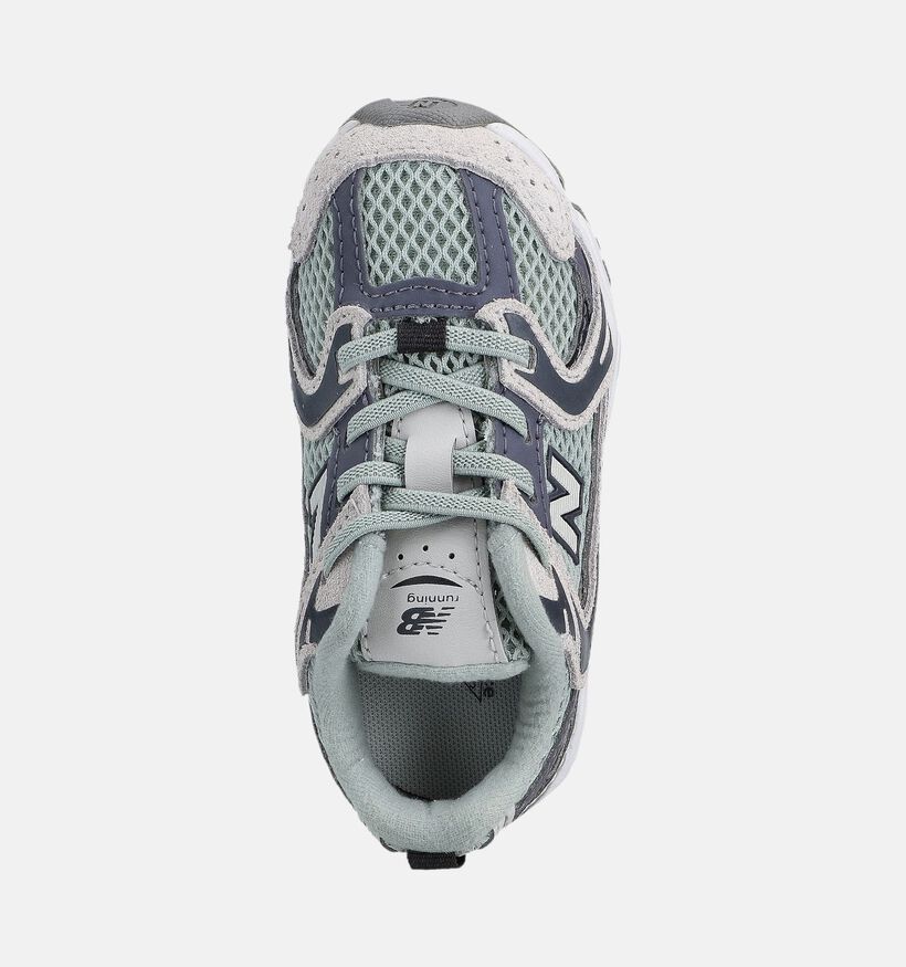 New Balance 530 Grijze/Groene Sneakers voor jongens, meisjes (366198) - geschikt voor steunzolen