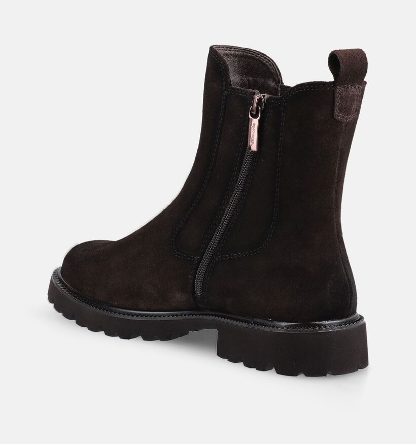 Tamaris Comfort Bottines Chelsea en Brun fonc&eacute; pour femmes (376368) - pour semelles orthop&eacute;diques