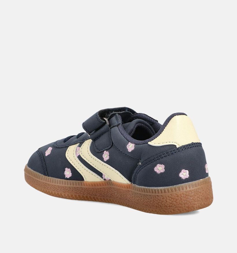 Milo & Mila Blauwe/Gele Sneakers voor meisjes (366030)