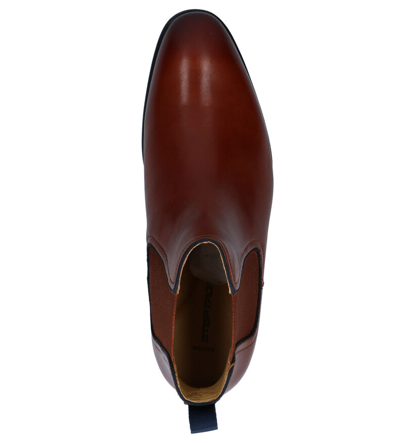 Steptronic Cognac Chelsea Boots in leer (259265)