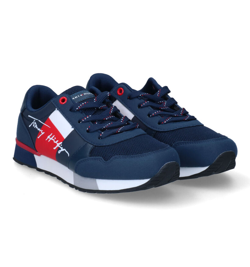 Tommy Hilfiger Baskets basses en Bleu en synthétique (303932)