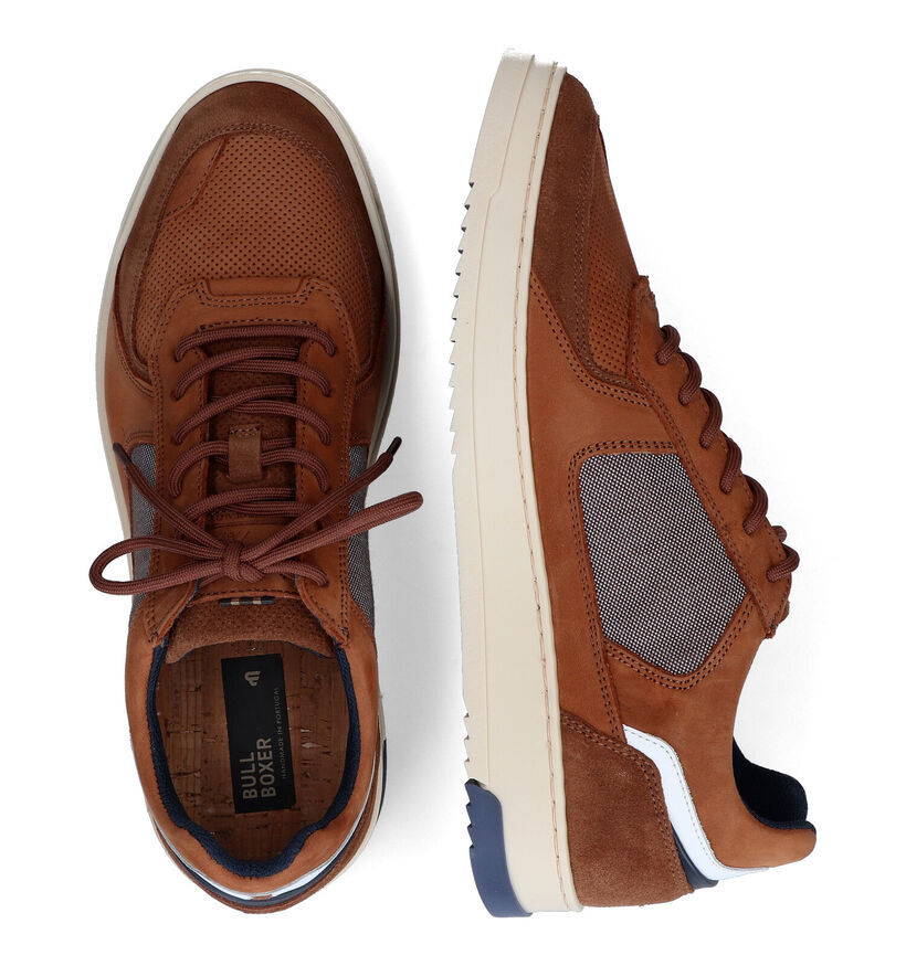 Bullboxer Cognac Veterschoenen voor heren (319444) - geschikt voor steunzolen