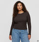 Vero Moda Curve Chloe Longsleeves en Marron pour femmes (381438)