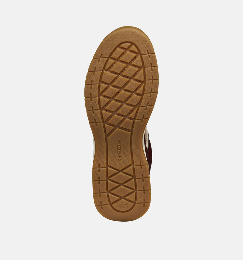 Geox Berinike Baskets habillées en Beige/Bordeaux pour femmes (360138) - pour semelles orthopédiques