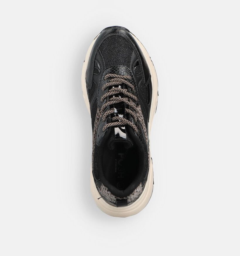 Posh by Poelman Baskets casual en Noir pour femmes (361274) - pour semelles orthopédiques