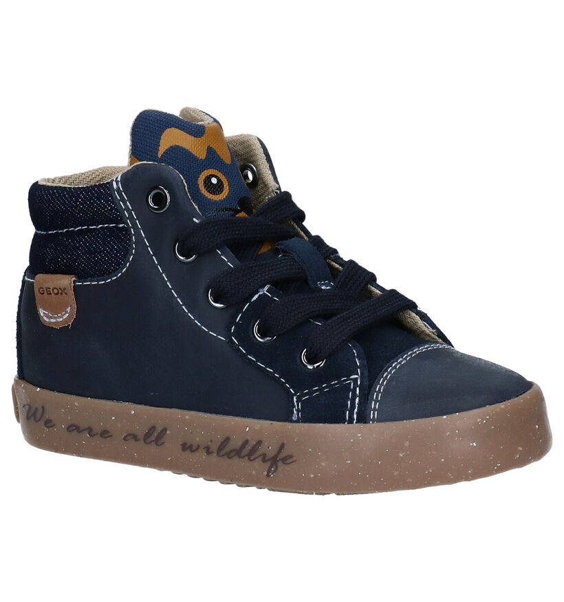 Geox Blauwe Bottines in leer (284126)