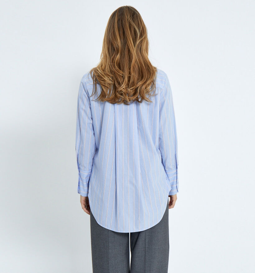Minus Liora Oversize Chemise raye en Bleu pour femmes (352009)