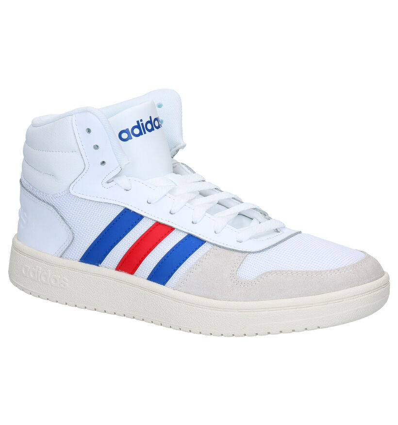 adidas Hoops 2.0 Mid Baskets en Blanc en simili cuir (290816)