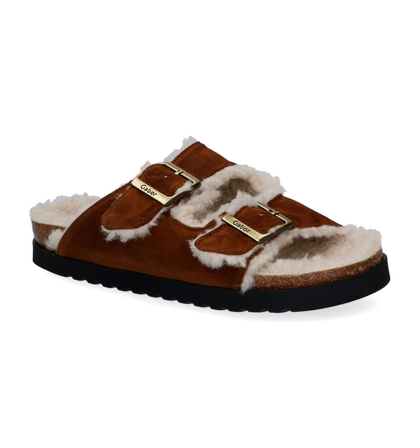 Gabor Cognac Slippers in daim (300237)