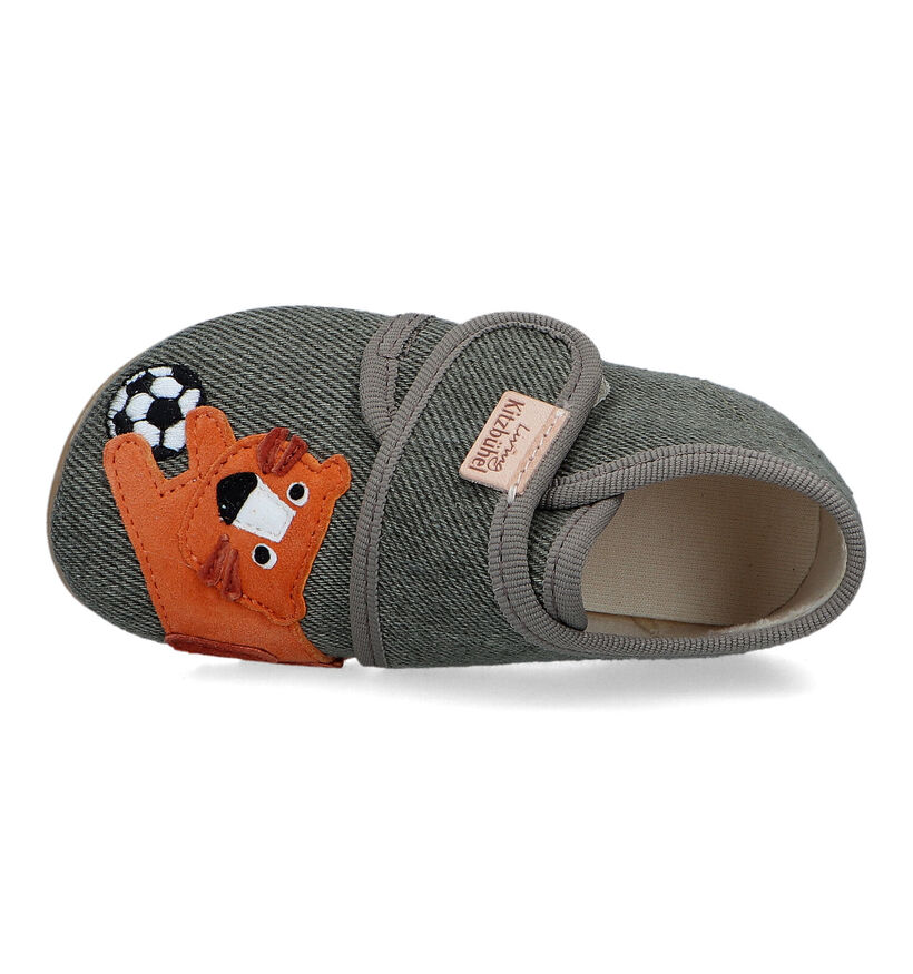 Living Kitzbühel Pantoufles pour bébé en Vert kaki pour filles, garçons (326054)