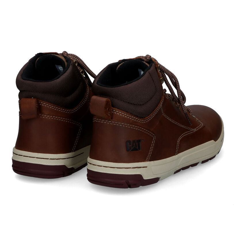 Caterpillar Colfax Bottines en Cognac pour hommes (329666) - pour semelles orthopédiques