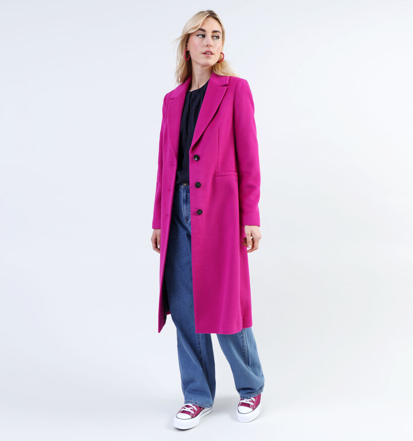comma Fuchsia Lange jas voor dames (334759)