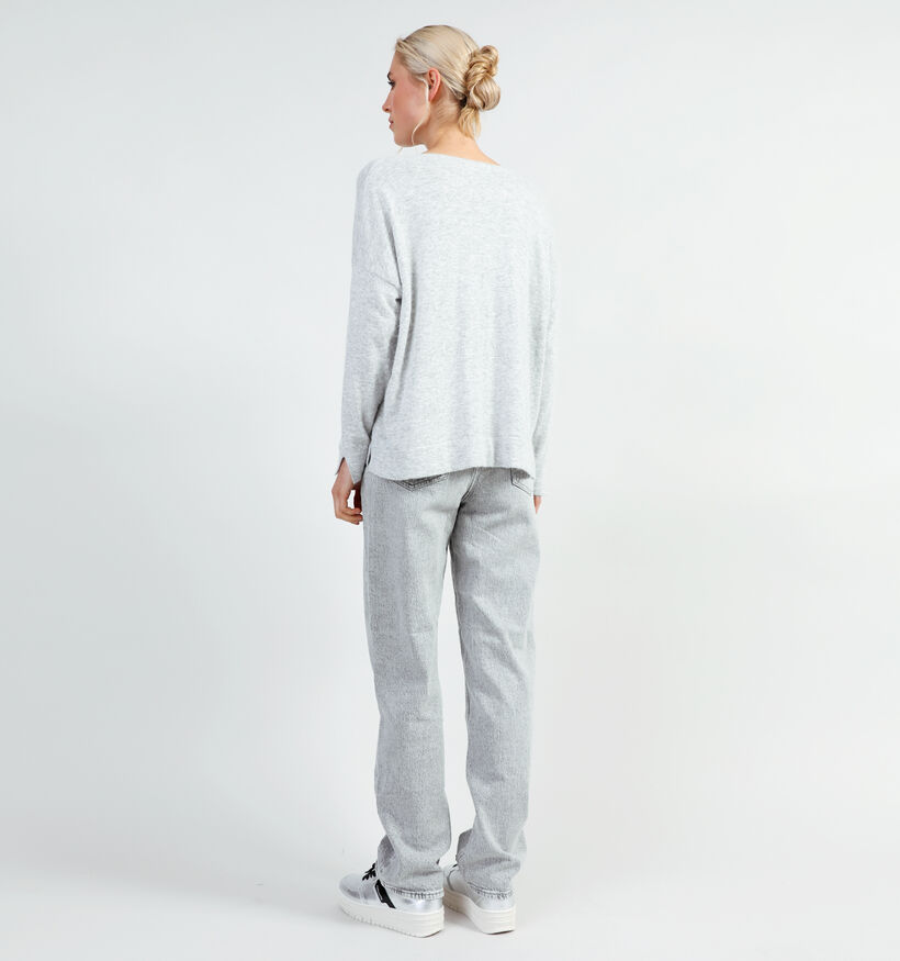 Orfeo Benita Grijze Trui met V-hals voor dames (349302)