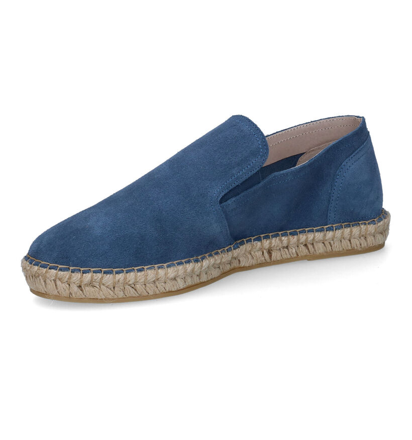 Poelman Espadrilles en Bleu en nubuck (310338)