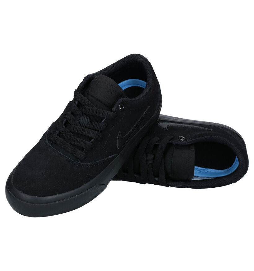 Nike SB Charge Zwarte Sneakers in nubuck (274612)