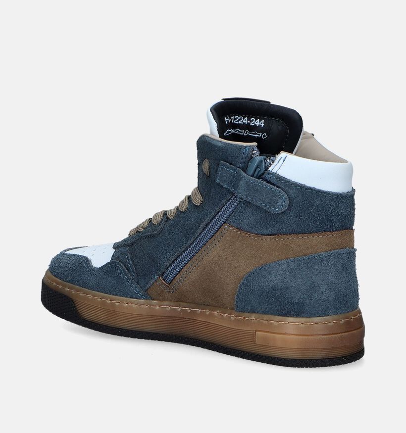 Hip Blauwe Hoge schoenen voor jongens (348312) - geschikt voor steunzolen