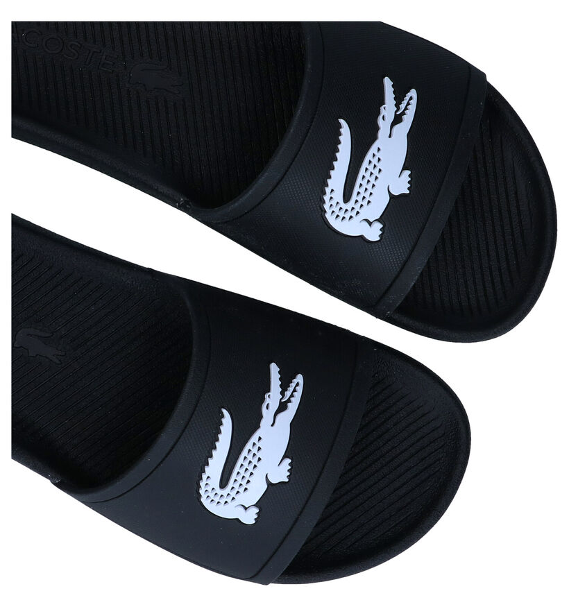 Lacoste Croco Dualiste Claquette de piscine en Noir pour hommes (305645)