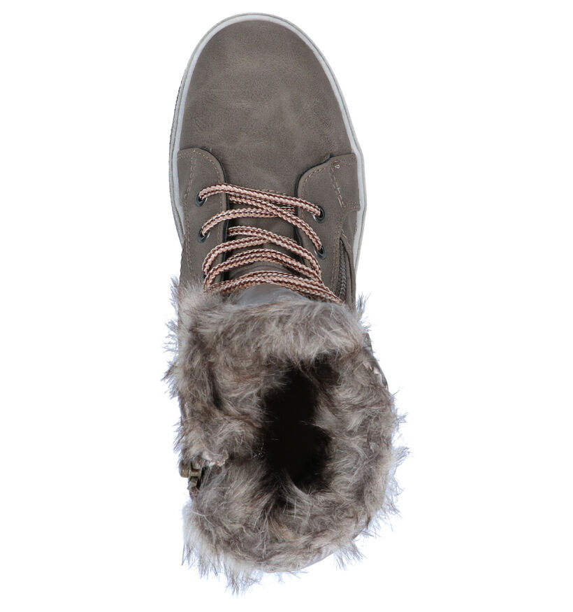 Supremo Taupe Snowboots in kunstleer (277053)