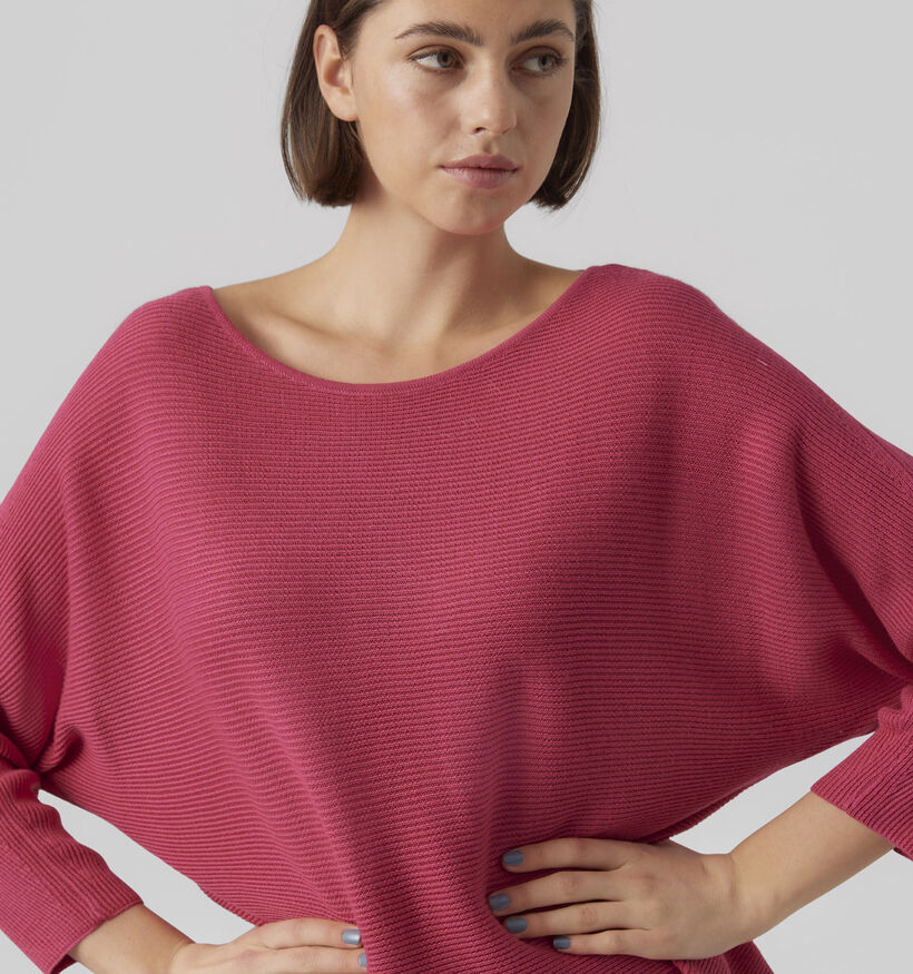 Vero Moda Nora Boatneck Pull en Rouge pour femmes (367167)