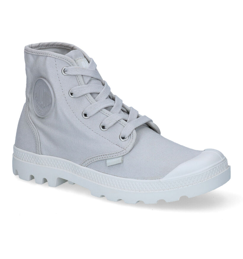 Palladium Pampa Hi Baskets Hautes en Gris pour femmes (303595) - pour semelles orthopédiques