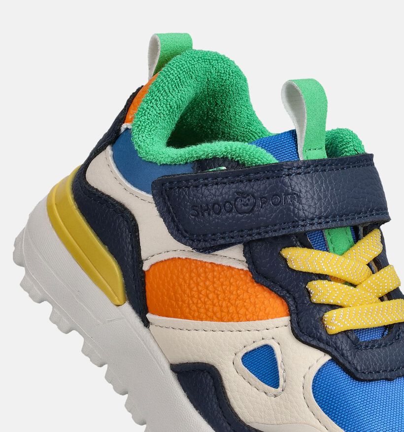 Shoo Pom Joggy Scratch Donkerblauwe/Colorblock Sneakers voor meisjes (370963) - geschikt voor steunzolen