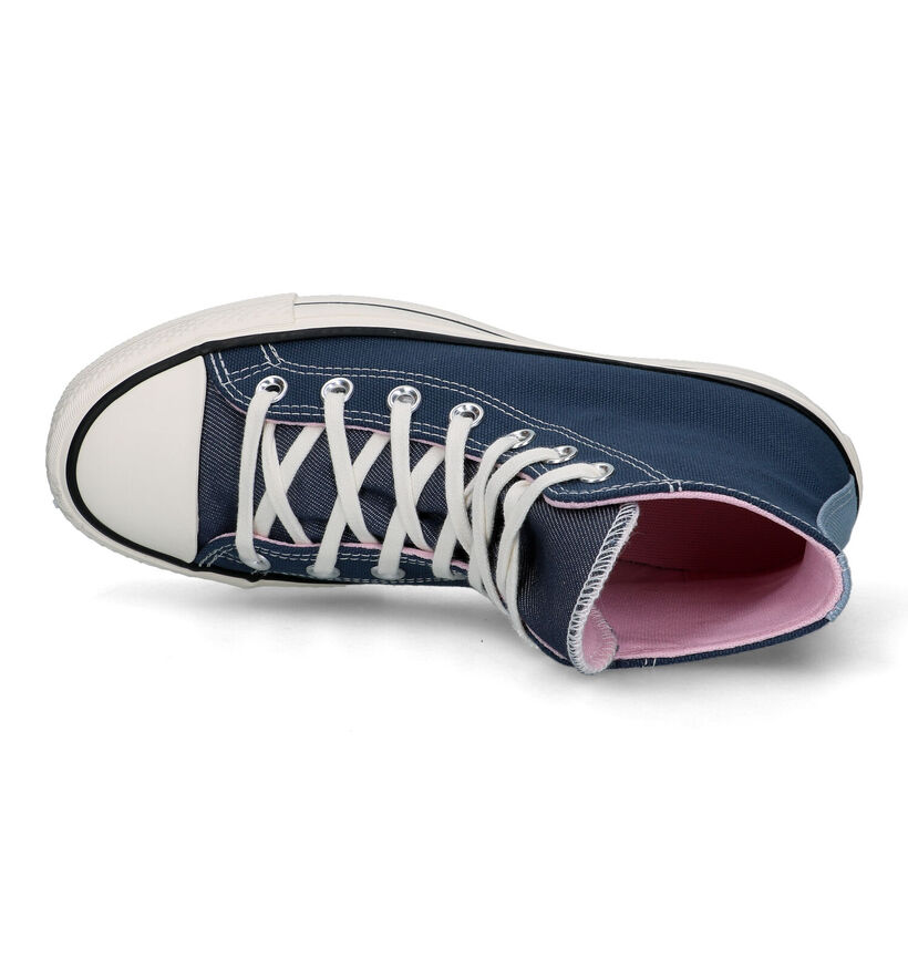 Converse CT AS Lift Platform Denim Fasion Baskets en Écru pour femmes (320402)