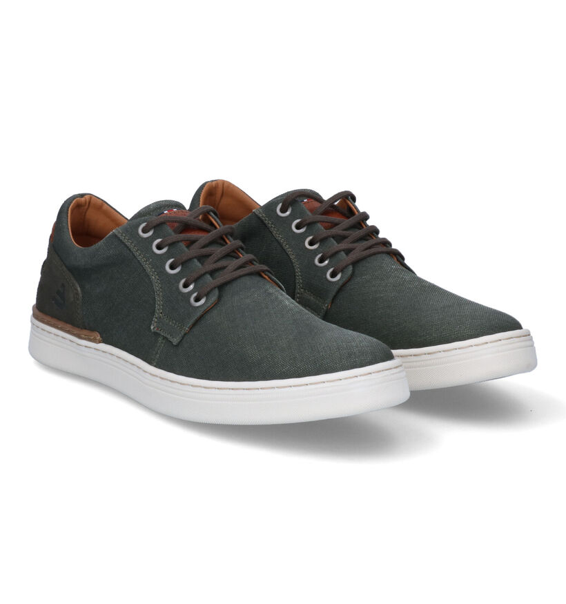 Bullboxer Chaussures à lacets en Vert kaki pour hommes (302203) - pour semelles orthopédiques