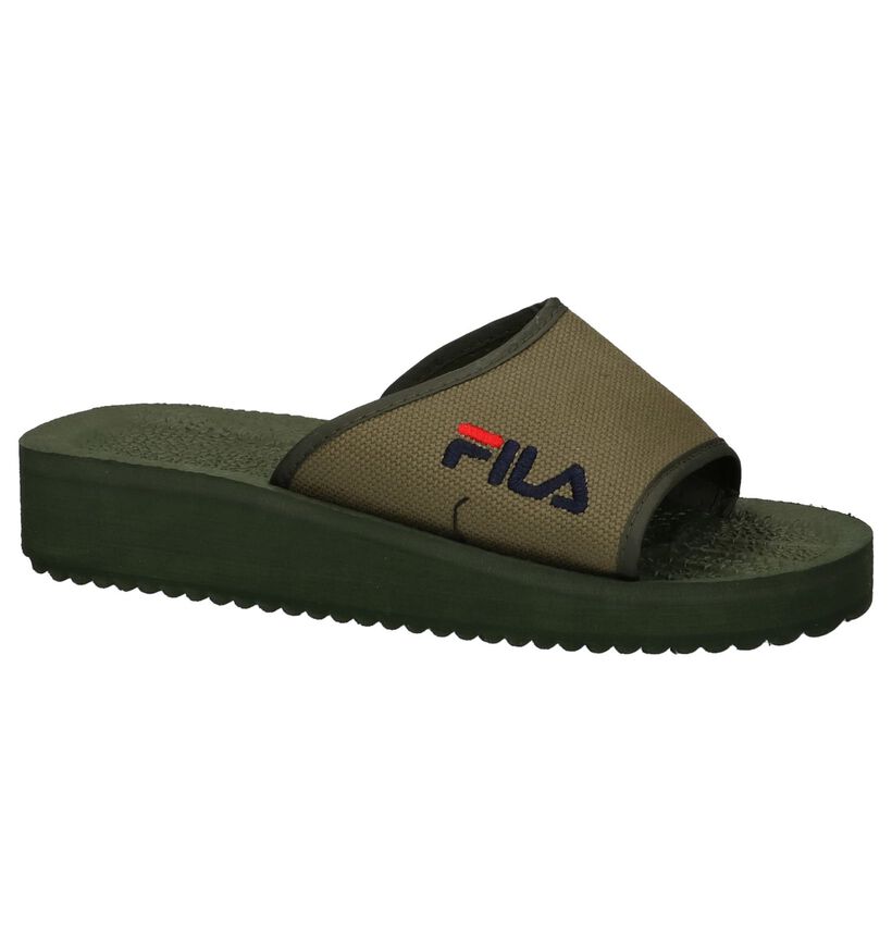 Kaki Fila Tomaia Slippers, , pdp