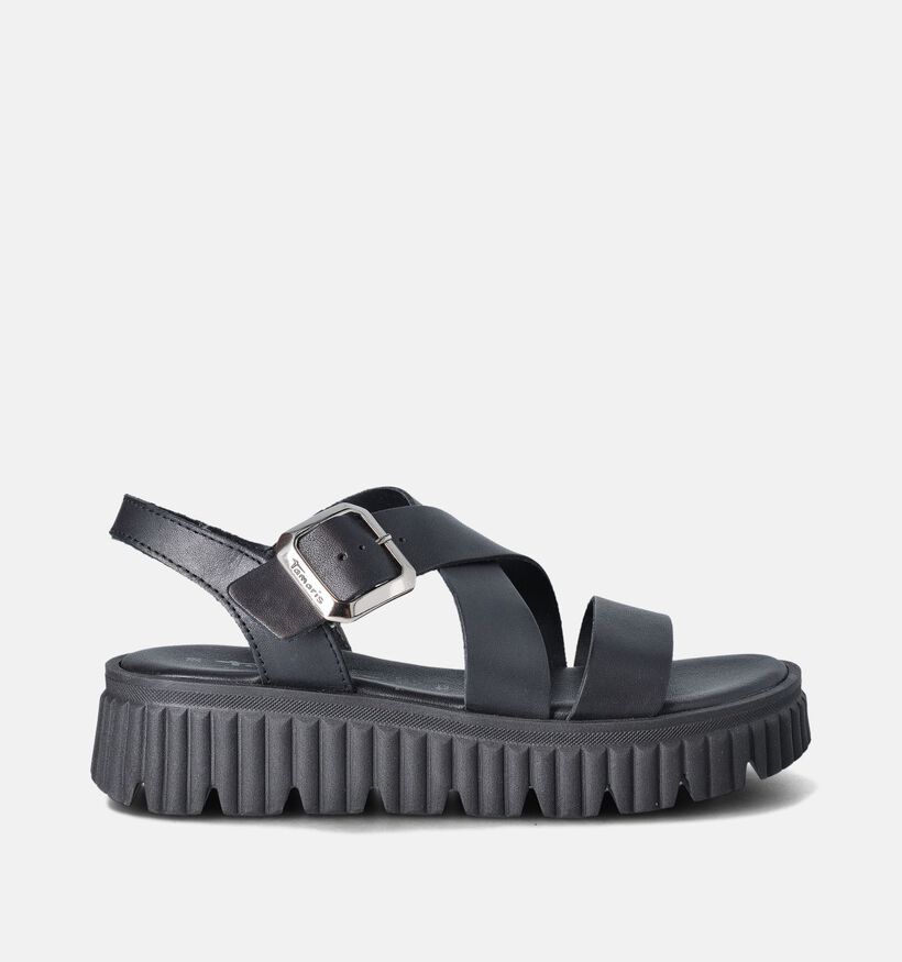 Tamaris Sandales à plateforme en Noir pour femmes (354404)