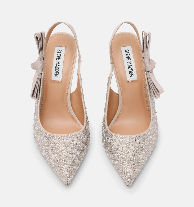 Steve Madden Brylie Pearl Zilveren Slingback Pumps voor dames (379916)