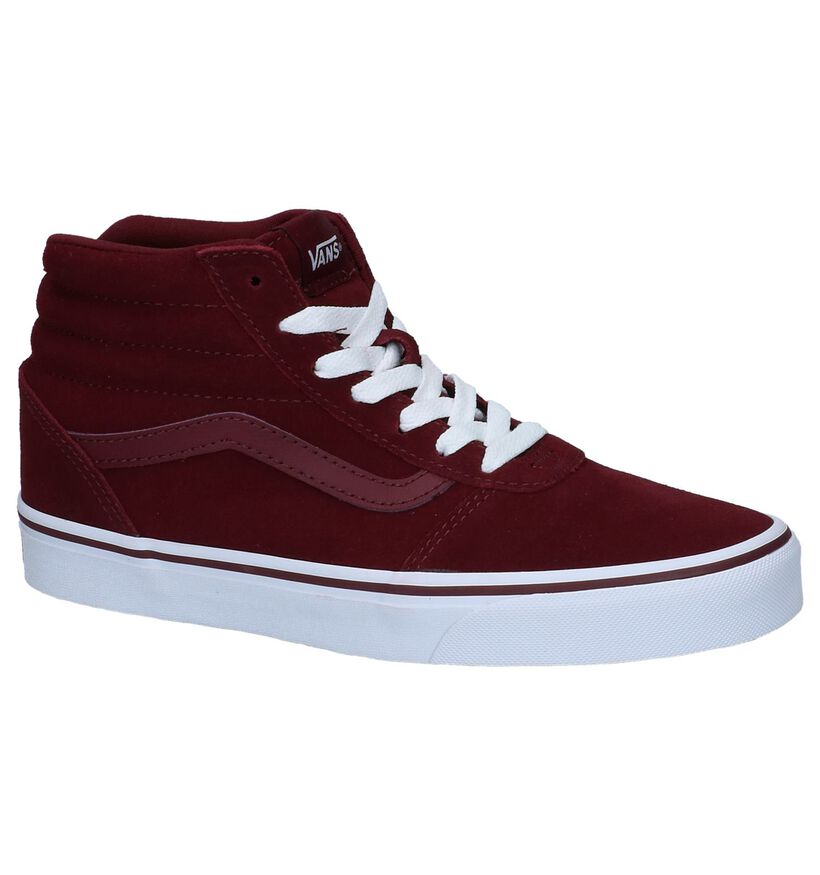 Vans Ward Hi Zwarte Sneakers in leer (277706)